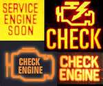 Picture of different check engine lights